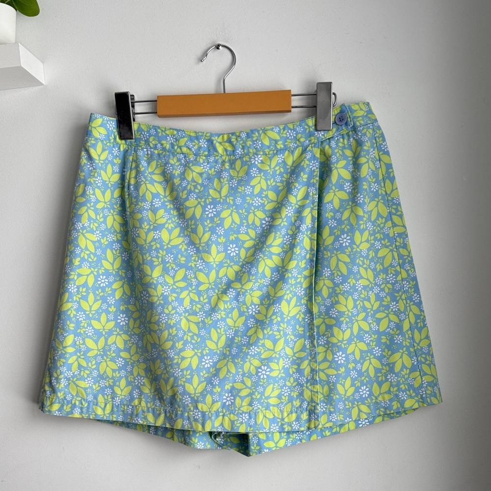 Floral Skort in Blue and Yellow
